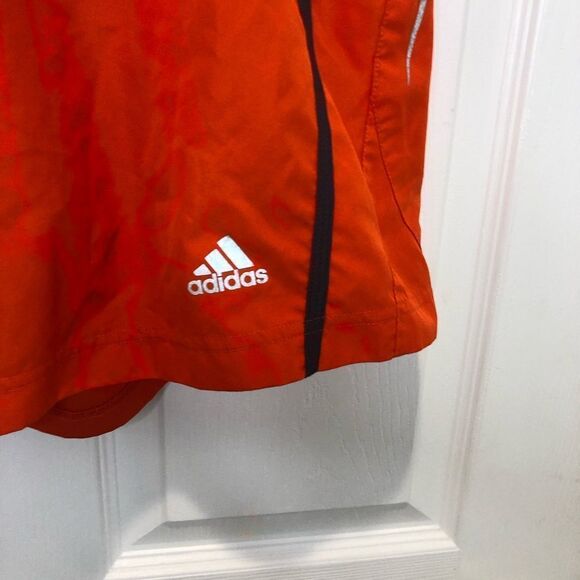 Adidas orange elastic waist jogging shorts size medium - Picture 3 of 10